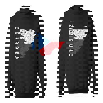 チェコ共和国 チェコ 国旗 チェコ ルーツ 地図 チェコ プライド スウェットシャツ - Kawaiitshirt