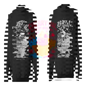 チェリー・オン・ウィズ・マイ・ミニ・ミー・アイスクリーム・ラブ スウェットシャツ - Kawaiitshirt