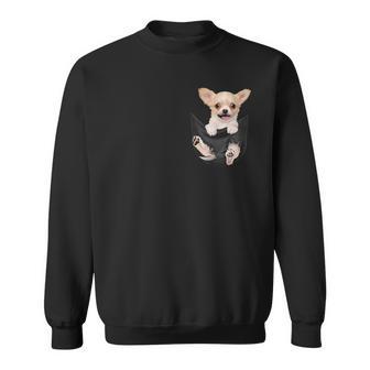 チワワ愛好家のためのあなたのポケットの中の面白いチワワ スウェットシャツ - Kawaiitshirt