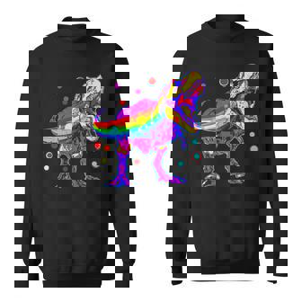 ティラノサウルス レックス 虹色 恐竜 恋人 デザイン スウェットシャツ - Kawaiitshirt