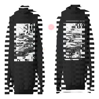 ディストレス Jdm レジェンズ レースカー 国旗 日本製 長袖tシャツ スウェットシャツ - Kawaiitshirt