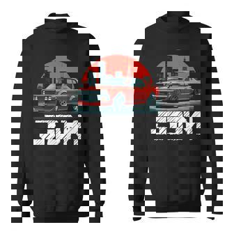 ディストレス Jdm レジェンド ドリフト レース レッドカー 東京スカイライン ギフト 長袖tシャツ スウェットシャツ - Kawaiitshirt