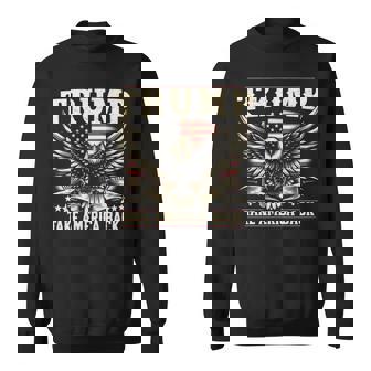 トランプ 2024 テイク・アメリカ・バック トランプ大統領 長袖tシャツ スウェットシャツ - Kawaiitshirt