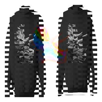 トリケラトプス 恐竜大好き かわいいトリケラトプス スウェットシャツ - Kawaiitshirt