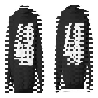 ナンバーフォーティーエイト 48 スポーツチーム制服 誕生日 48 スウェットシャツ - Kawaiitshirt
