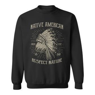 ネイティブアメリカン チーフ ネイティブアメリカンとインディアン スウェットシャツ - Kawaiitshirt