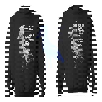 ハシビロコウ『リアルフォト 写真』（ブルーエフェクト）青い鳥【どうぶつフレンズ】かっこいい 大きな鳥 動物園の生き物 スウェットシャツ - Kawaiitshirt