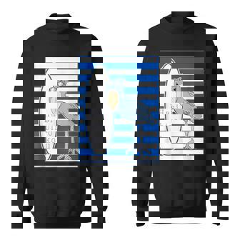 ハシビロコウさん 『サーフサイド・ボーダー』【どうぶつフレンズ】 サーファー／サーフボード 夏・面白 スウェットシャツ - Kawaiitshirt