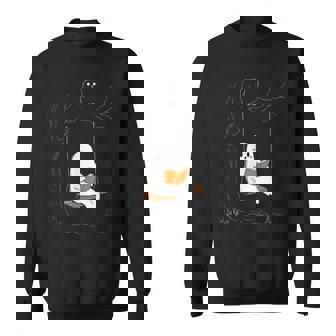 ハロウィン おばけ 読書 かわいい マジカル 本 恋人 本の虫 スウェットシャツ - Kawaiitshirt