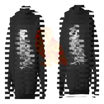 ハート柄の奇抜なパッチワークフクロウ スウェットシャツ - Kawaiitshirt