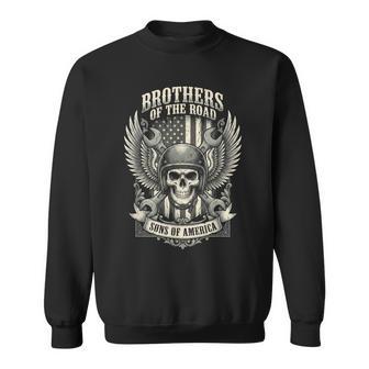 バイカー スカル メカニック アメリカの国旗 ビンテージ バイク スウェットシャツ - Kawaiitshirt