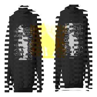 バステット 古代エジプト 猫 神 ヒエログリフ グラフィックアート 恋人 スウェットシャツ - Kawaiitshirt