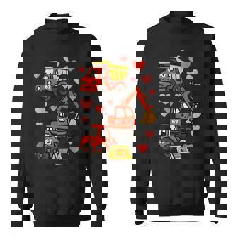 バレンタインデー 建設トラック 面白い 67 男の子 幼児 スウェットシャツ - Kawaiitshirt