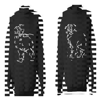 バーニーズマウンテンドッグ ミニマリストバッジ パッチラインアート スウェットシャツ - Kawaiitshirt