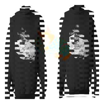 パジャマで寝ているかわいいベルギーのマリノア犬就寝アート 長袖tシャツ スウェットシャツ - Kawaiitshirt