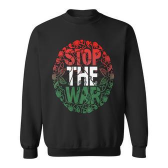 パレスチナ国旗 アラビア語タイポグラフィ パレスチナ国旗 長袖tシャツ スウェットシャツ - Kawaiitshirt
