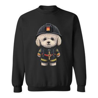 ビション・フリーゼ 消防士の消防士 ビション・フリーゼ スウェットシャツ - Kawaiitshirt