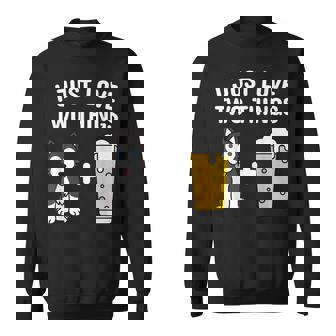 ビールシベリアン・ハスキー犬 スウェットシャツ - Kawaiitshirt