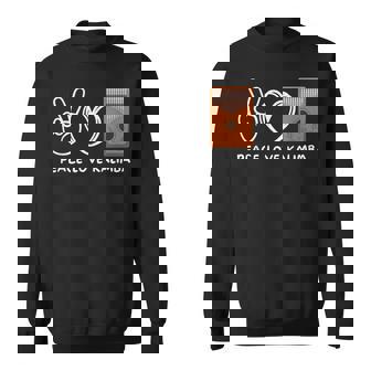 ピース、ラブカリンバレトロカリンバラバー スウェットシャツ - Kawaiitshirt