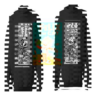 フェリックス・ザ・キャット・ムーン・ドリーマー レトロ1920年代天体アニメーション スウェットシャツ - Kawaiitshirt
