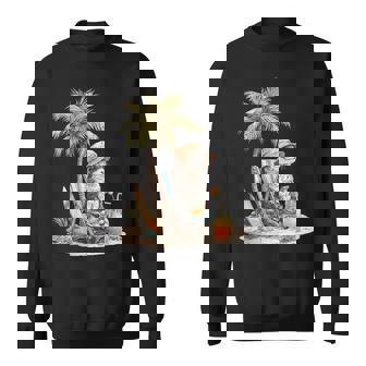 フェレット 果物 スキムボード ビーチツリー 動物 モチーフ フェレット スウェットシャツ - Kawaiitshirt