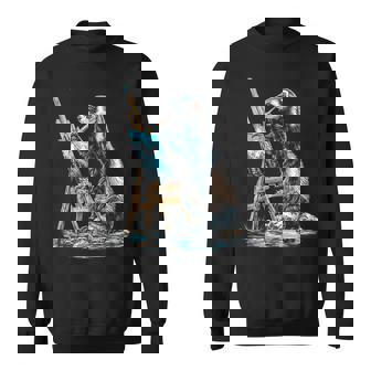 フェレット 自然 絵画 動物 モチーフ アートワーク フェレット スウェットシャツ - Kawaiitshirt