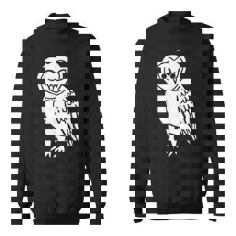 フクロウ愛好家 メンフクロウ かわいい 白い鳥 精神 動物 自然 アート スウェットシャツ - Kawaiitshirt