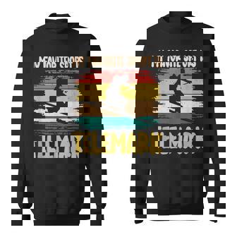 フリーヒールスキー 好きなスポーツはテレマークスキー スキーヤー スウェットシャツ - Kawaiitshirt