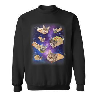 ブリトー猫とタコスキャット 宇宙 ギャラクシー ミーム タコキャット 愚かな スウェットシャツ - Kawaiitshirt