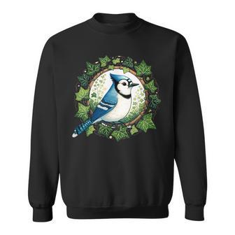 ブルージェイとイングリッシュアイビーバードアートブルージェイズイラスト スウェットシャツ - Kawaiitshirt