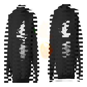 プーチンの頭に平和の鳩の糞、世界は平和を望んでいる スウェットシャツ - Kawaiitshirt