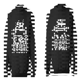 ペット 犬 ドリンク コーヒー リフト ウェイト 面白い ジム ワークアウト スウェットシャツ - Kawaiitshirt