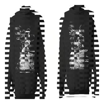 ボストンテリア ドリンク アイスコーヒー 面白い Bostie Dog Meme スウェットシャツ - Kawaiitshirt