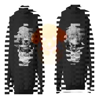 ポケットから覗く トイプードル 可愛い 犬 かわいい 子犬 犬好き 犬の飼い主 愛犬家 メンズ レディース キッズ スウェットシャツ - Kawaiitshirt