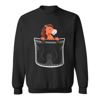 ポケットの中のかわいい馬 スウェットシャツ - Kawaiitshirt
