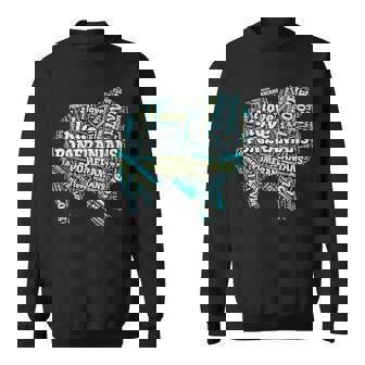 ポメラニアンが大好き-Word Cloud Pomeranians 犬ティー A スウェットシャツ - Kawaiitshirt