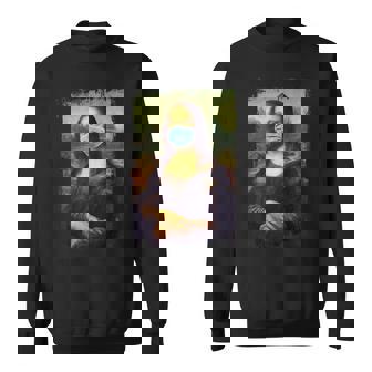 マスク付きモナリザ面白い有名な絵画検疫 スウェットシャツ - Kawaiitshirt