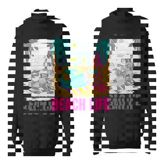 マーメイドビーチライフ 長袖tシャツ スウェットシャツ - Kawaiitshirt