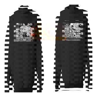 ミツクニ スケルトンスペクターに逆らう 歌川国芳作 スウェットシャツ - Kawaiitshirt