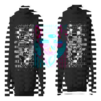 メンズ レディース ミニピン ヴェイパーウェーブ ミニチュア ピンシャー好き スウェットシャツ - Kawaiitshirt