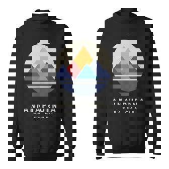 ミニマルなアンナプルナベースキャンプ 山モチーフ ハイキング スウェットシャツ - Kawaiitshirt