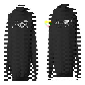 ミャンマー ハートビート ビルマ国旗とハート ラブ 家族 ビルマ スウェットシャツ - Kawaiitshirt