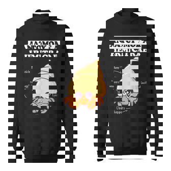 ヤドカリの解剖学 面白い カワイイ ヤドカリ チビ スウェットシャツ - Kawaiitshirt