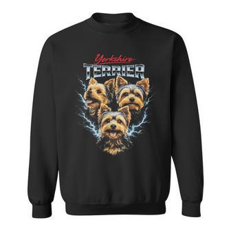 ヨークシャーテリア ヘビーメタル 犬 ブーツレッグスタイル ヨーキー スウェットシャツ - Kawaiitshirt