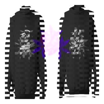 ライラック イニシャル H モノグラム パープル フローラル スウェットシャツ - Kawaiitshirt