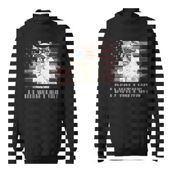 ラグドールキャット I Do What I Want Retro Usa おもしろ猫 スウェットシャツ - Kawaiitshirt