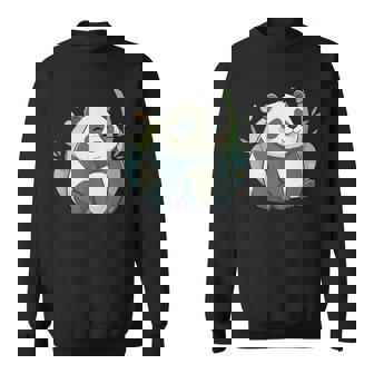 リラックス竹林ぽっちゃりパンダ美学 スウェットシャツ - Kawaiitshirt