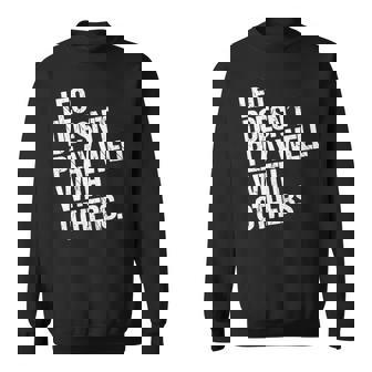 レオは他の人とうまく遊ばない 面白い皮肉 長袖tシャツ スウェットシャツ - Kawaiitshirt