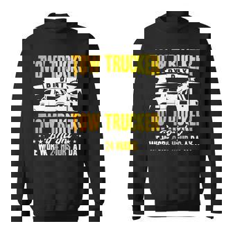 レッカートライバー レッカーは1日24時間作業します。 長袖tシャツ スウェットシャツ - Kawaiitshirt