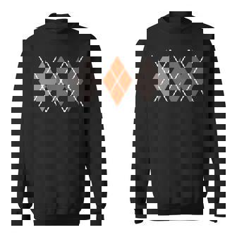 レトロ アーガイル ロカビリー 長袖tシャツ スウェットシャツ - Kawaiitshirt